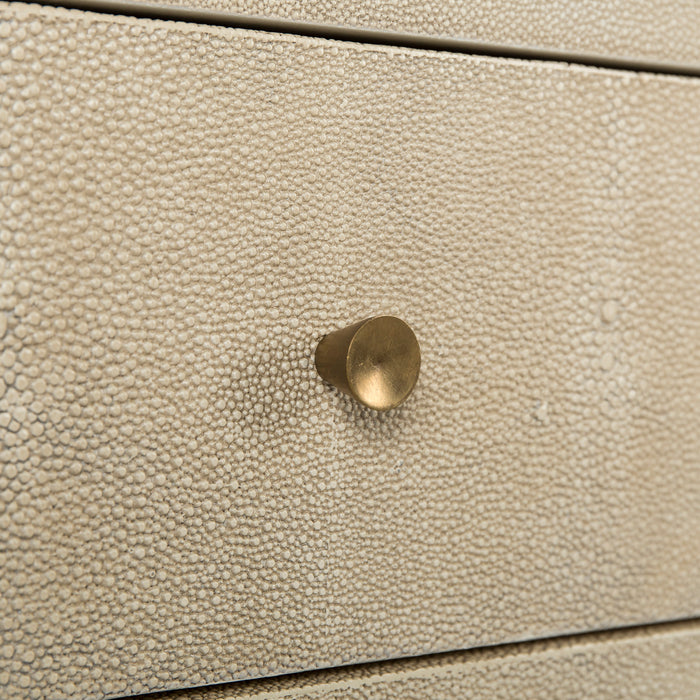 Alice Chest - Emboss Faux Shagreen / Ivory