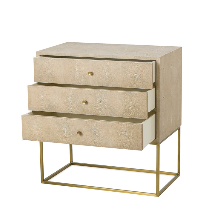 Alice Chest - Emboss Faux Shagreen / Ivory